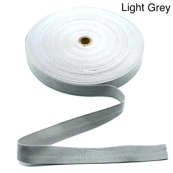 10m Long Acrylic Herringbone Twill Cotton Webbing Sew Strap Tape 