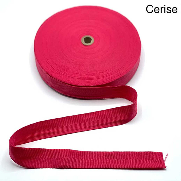 10m Long Acrylic Herringbone Twill Cotton Webbing Sew Strap Tape 