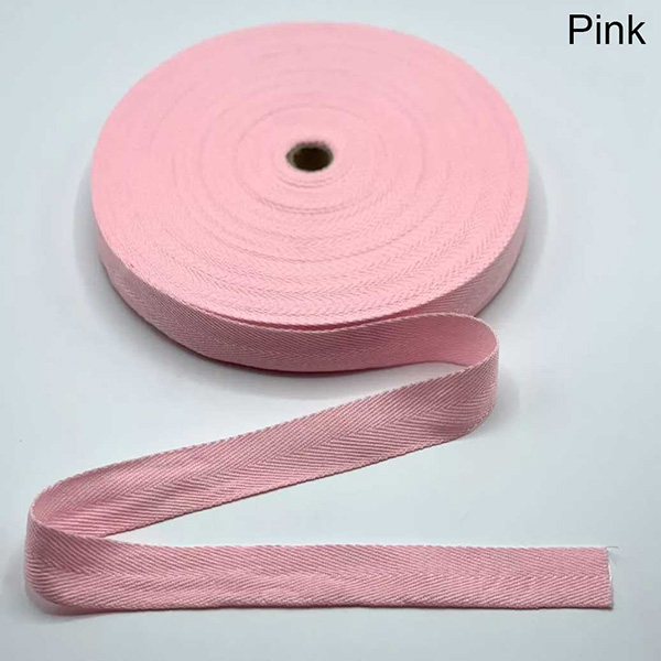 10m Long Acrylic Herringbone Twill Cotton Webbing Sew Strap Tape 