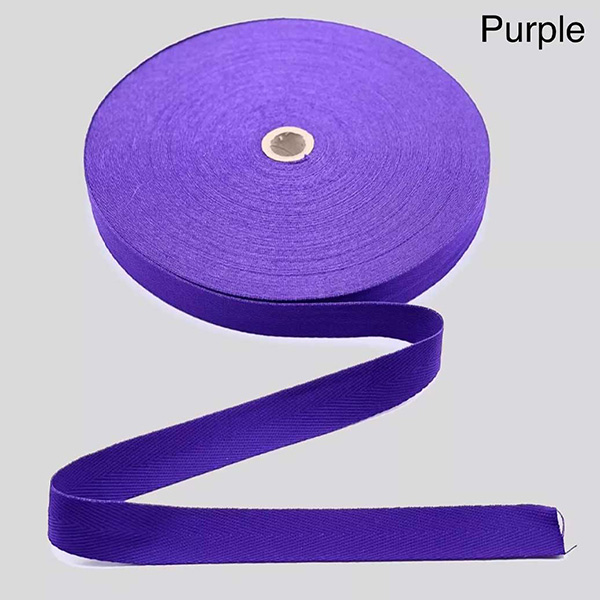 10m Long Acrylic Herringbone Twill Cotton Webbing Sew Strap Tape 