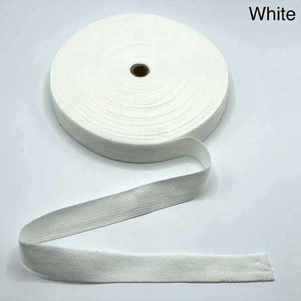 10m Long Acrylic Herringbone Twill Cotton Webbing Sew Strap Tape 