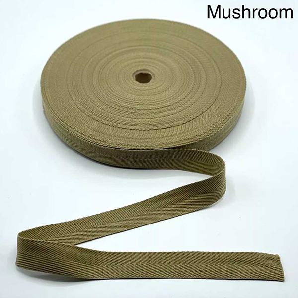 10m Long Acrylic Herringbone Twill Cotton Webbing Sew Strap Tape 