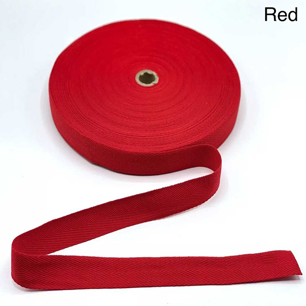 10m Long Acrylic Herringbone Twill Cotton Webbing Sew Strap Tape 